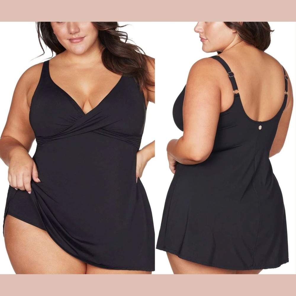 NEW $160 Artesands [ PLUS 14+‎ D-G Cup ] Hues Delacroix Swimdress Swimsuit #7030